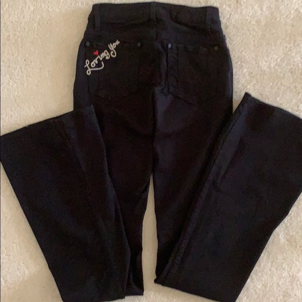 Alice and Olivia Black Flare Jeans